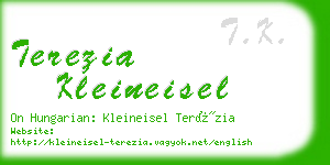 terezia kleineisel business card